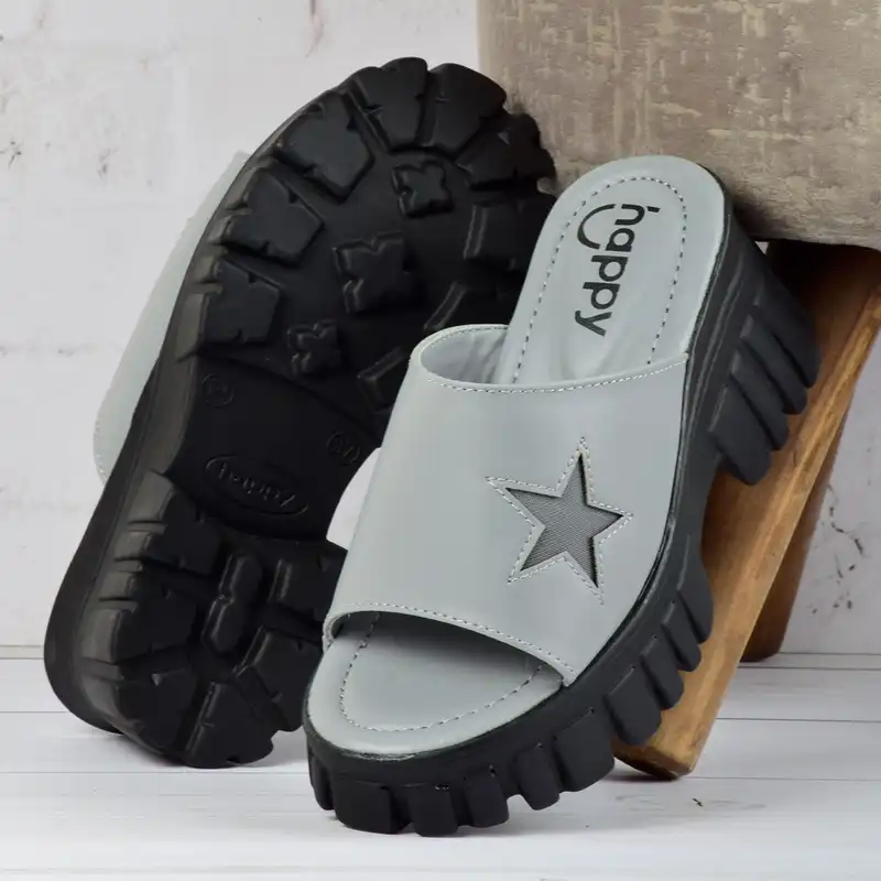 صندل زنانه مدل Happy Star کد GRY.2916