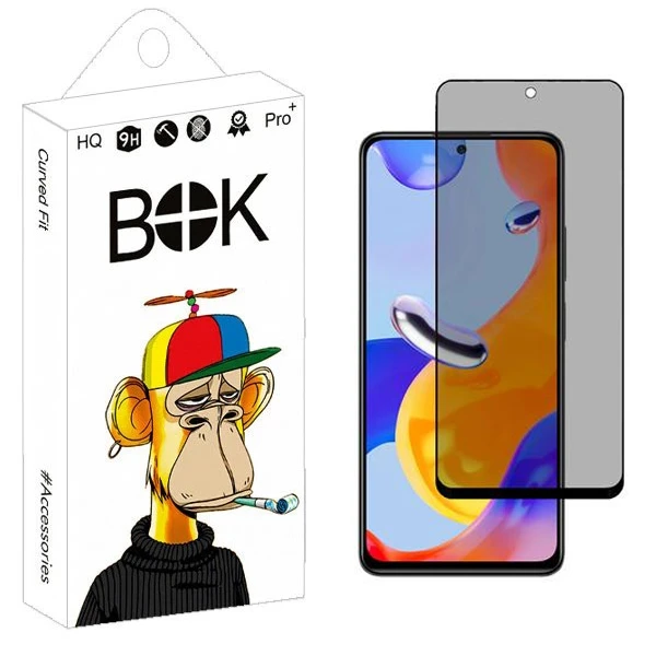 محافظ صفحه نمایش حریم شخصی بوک مدل Nano Plus مناسب برای گوشی موبایل شیائومی Redmi Note 11 Pro 5G / Note 11 Pro Plus 5G