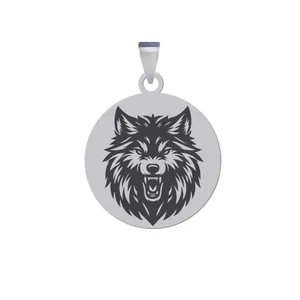 آویز گردنبند زنانه و مردانه هایکا مدل رخ گرگ کد ja.h 210