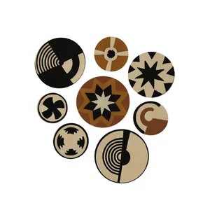 بشقاب دیوارکوب سفالی کد 52 مجموعه 8 عددی