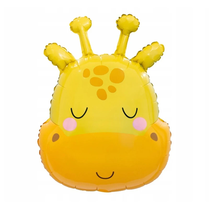 بادکنک فویلی مدل حیوان های جنگل سر زرافه کد DB22