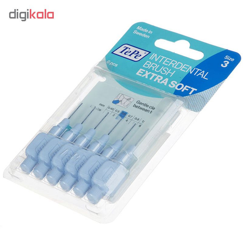 مسواک بین دندانی تپه مدل EXTRA SOFT سایز 3 بسته 6 عددی