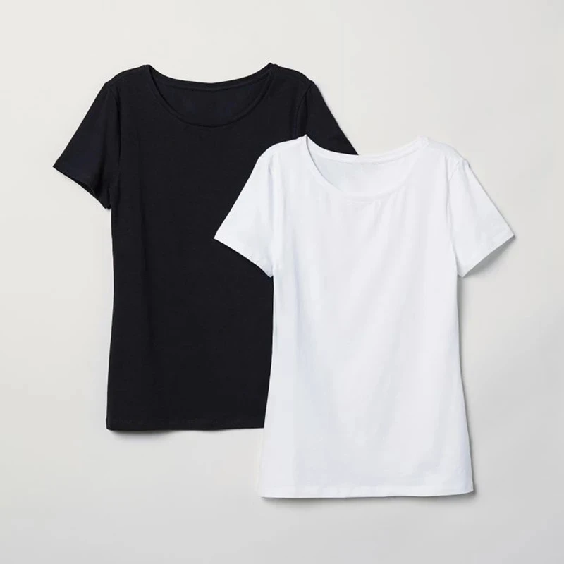 تی شرت آستین کوتاه زنانه مدل 107825 مجموعه 2 عددی