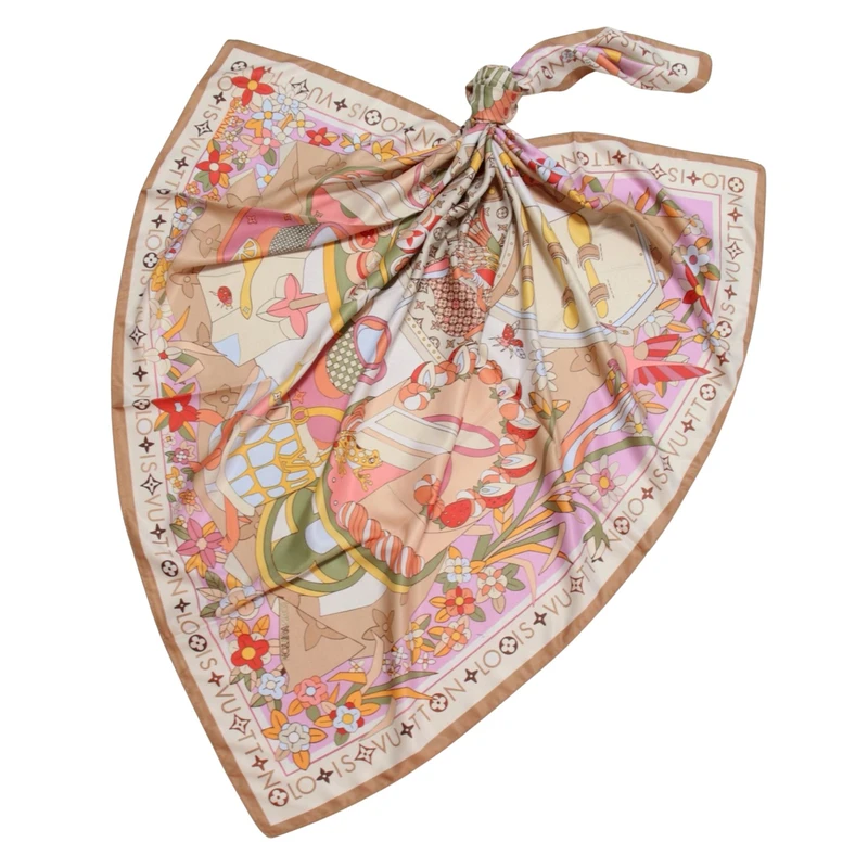 روسری زنانه مدل ابریشم طرح پاییزی کد 1024343