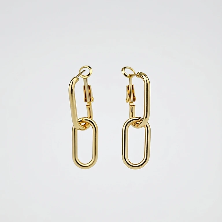 گوشواره آویز زنانه آی ام مدل حلقه در حلقه