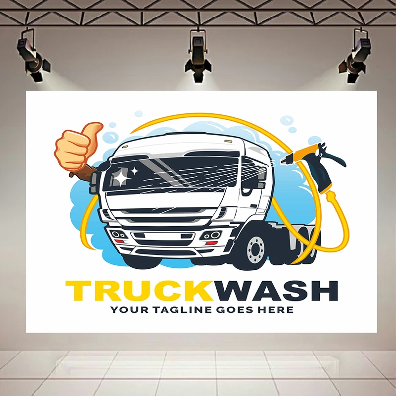 پوستر پارچه ای طرح مخمل کارواش مدل تراکتور کد AR3058534