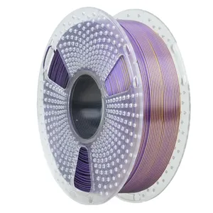 فیلامنت پرینتر سه بعدی ابزارهای ساخت و تولید گاندو مدل PLA+ Silk Tri Color قطر 1.75 میلی متر 1 کیلوگرم