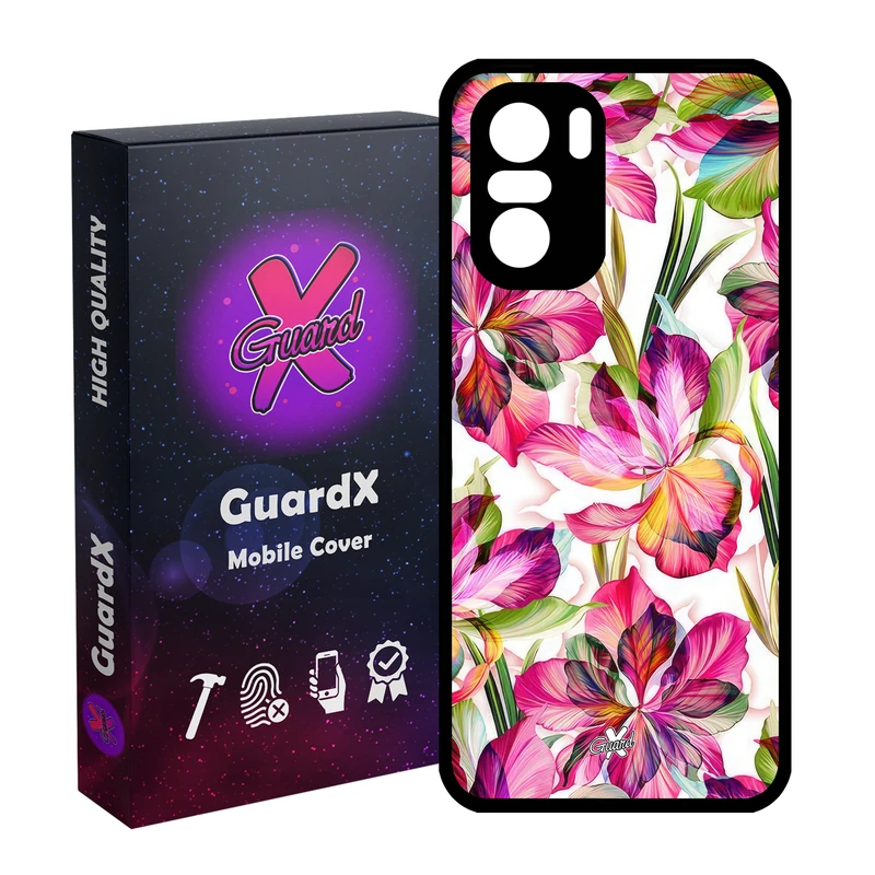 کاور گارد ایکس طرح گل مدل Glass10677 مناسب برای گوشی موبایل شیائومی Poco F3/MI 11X/MI 11X Pro/Redmi K40/K40 Pro