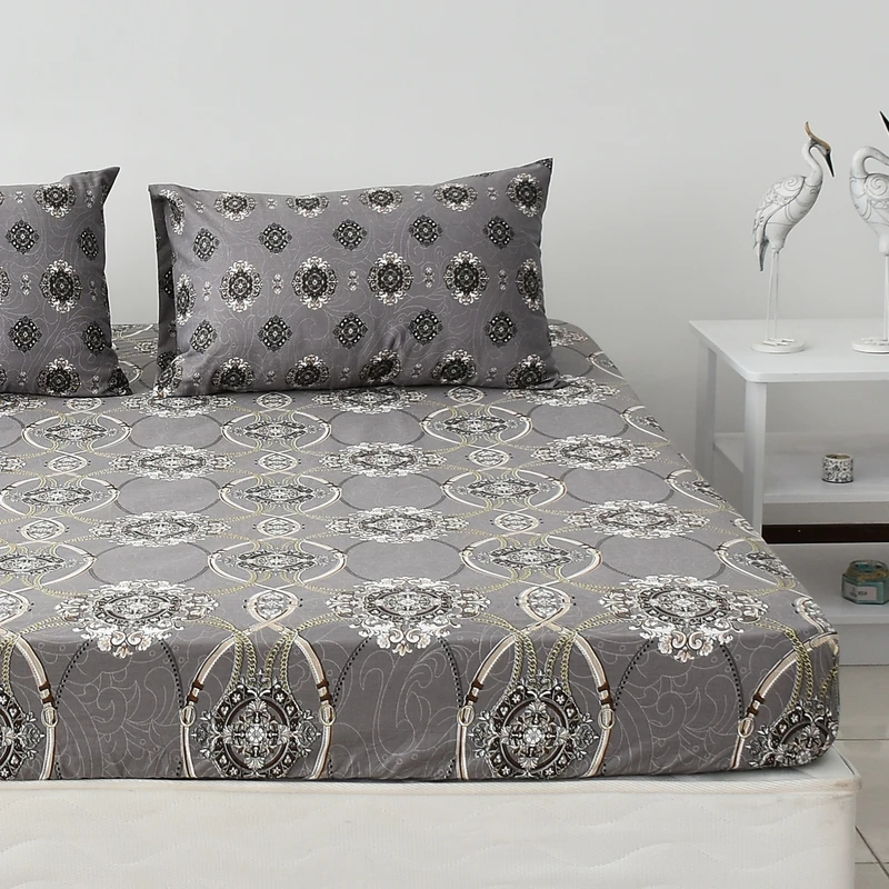 سرویس ملحفه بومرنگ مدل Chain-90 یکنفره 2 تکه