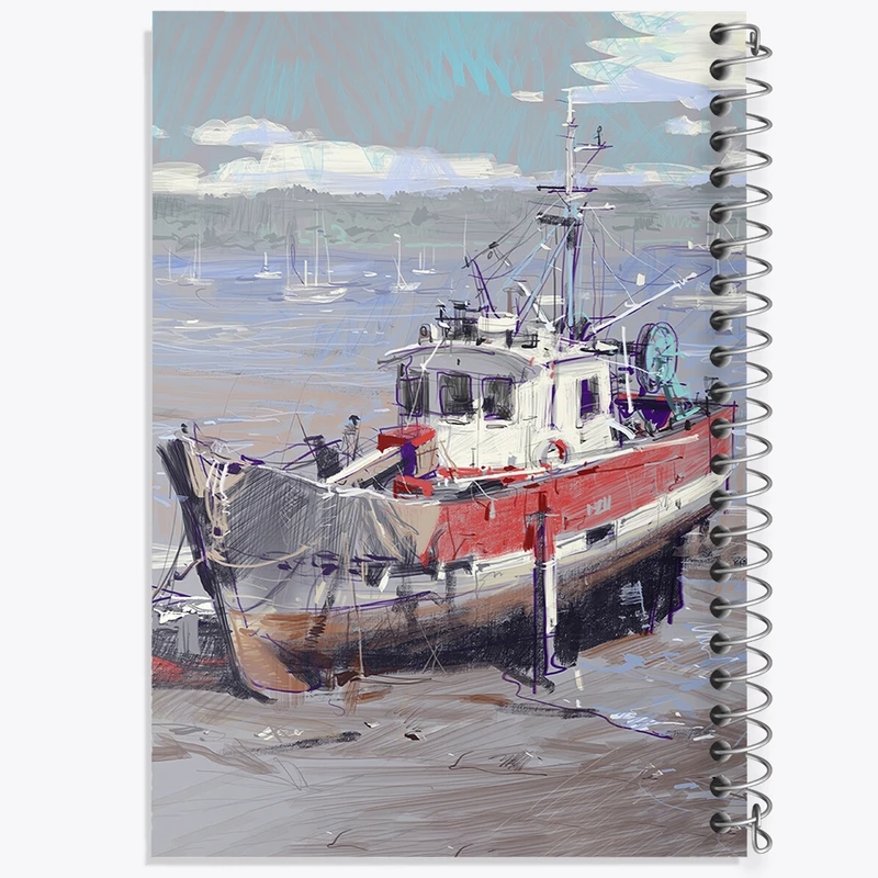 دفتر نقاشی 50 برگ خندالو طرح قایق کد F1191