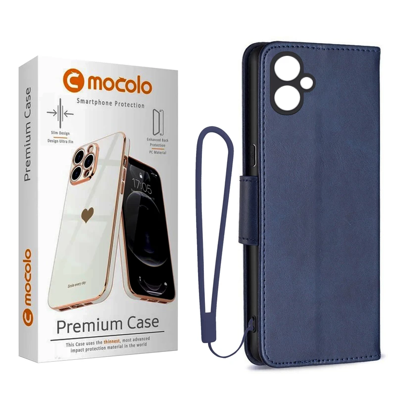  کیف کلاسوری موکولو مدل Flip cover LNZ Strap مناسب برای گوشی موبایل شیائومی  Redmi Note 13 Pro Plus به همراه بند