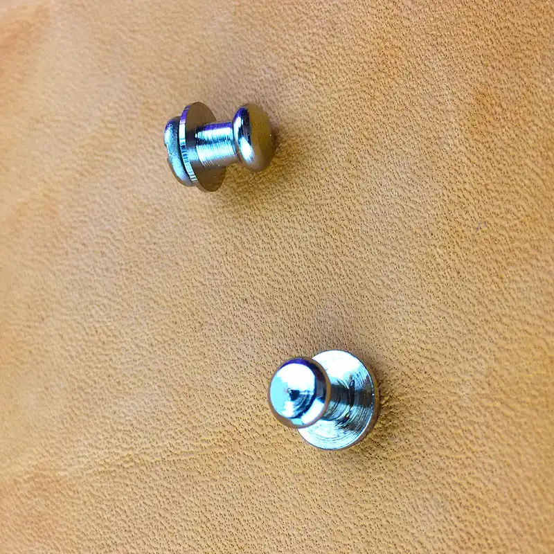 یراق نک دکمه چرم دوزی مدل Nak-Stl-2 بسته 2 عددی