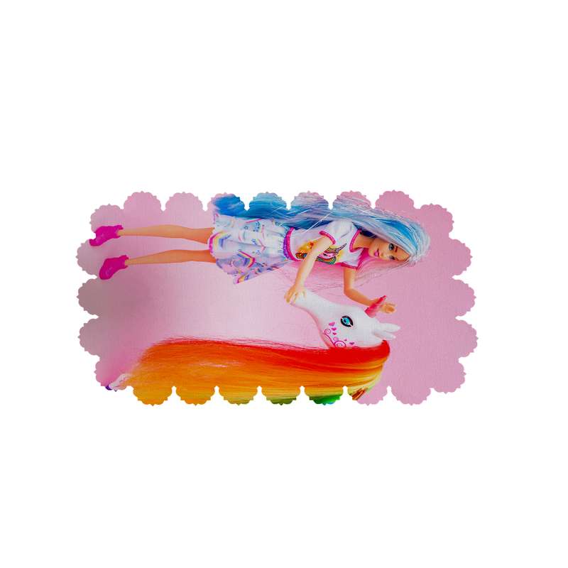 رومیزی مدل باربی تک شاخ کد 8876R