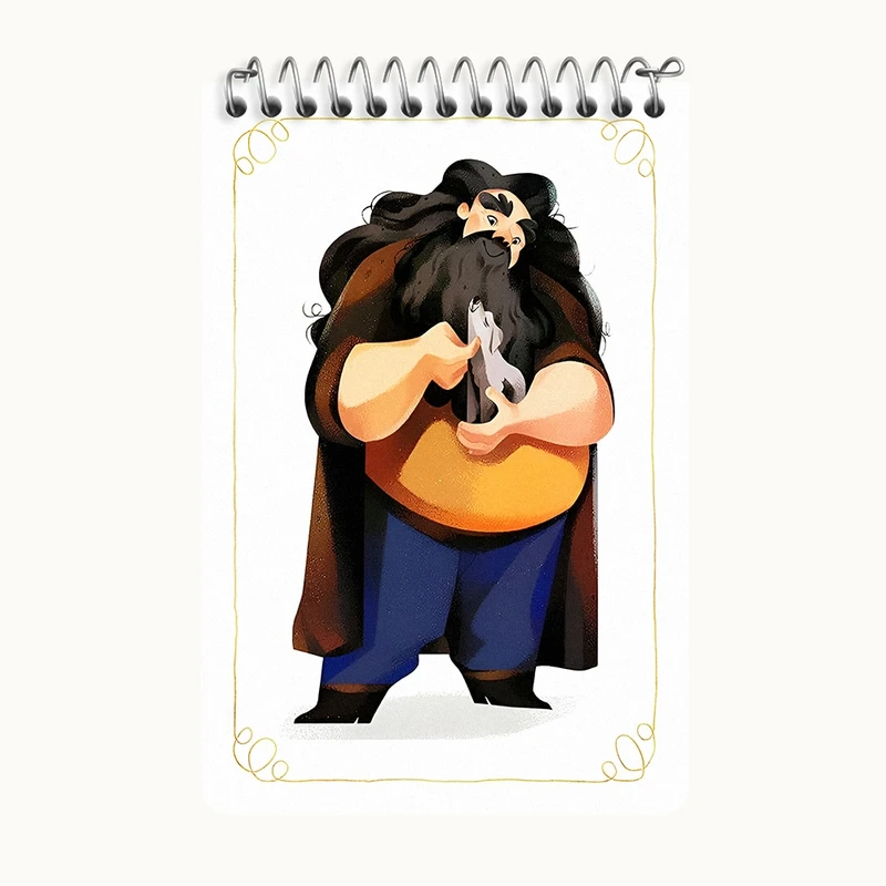 دفتر یادداشت 50 برگ خندالو طرح هاگرید هری پاتر (Harry Potter) کد F8651