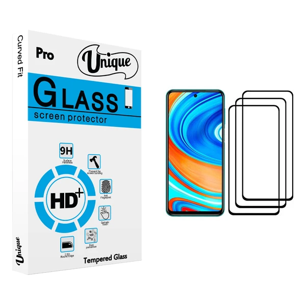 محافظ صفحه نمایش یونیک مدل ULTRA مناسب برای گوشی موبایل شیائومی Redmi Note 9 Pro بسته سه عددی