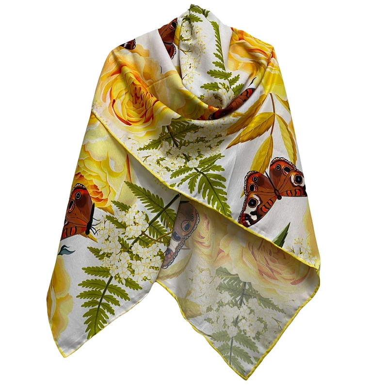 روسری زنانه مدل نخی کجراه پاییزه دست دوز کد 1642