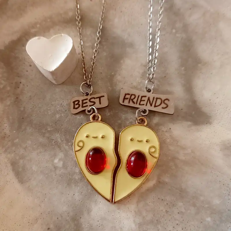 گردنبند مدل دوستی best friends آووکادو مکمل بسته 2 عددی