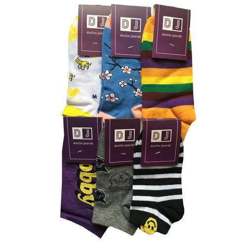 جوراب زنانه دکتر جوراب کد 4010413-6CL  بسته 6 عددی