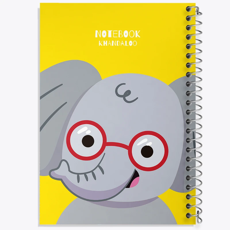 دفتر ژورنال نویسی 50 برگ خندالو مدل نقطه ای طرح فیل کیوت کد N1527