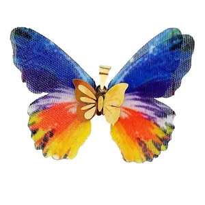 آویز گردنبند طلا 18 عیار زنانه مدل   پروانه کد 180