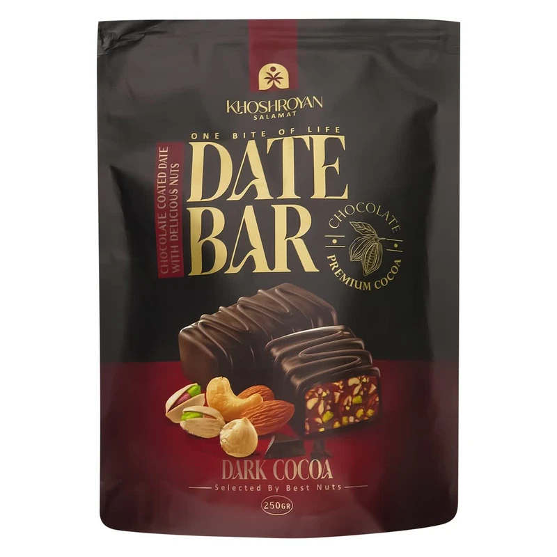 شکلات بار چهارمغز خرمایی دیت بار - 250 گرم