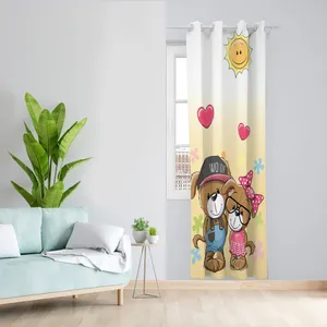  پرده مدل اتاق کودک مخمل پانچی طرح پسرانه کد 1384 سایز 140x280 سانتی متر