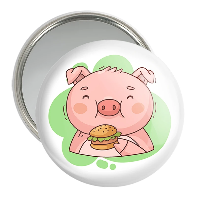 آینه جیبی خندالو مدل خوک حیوانات بامزه کد 37170