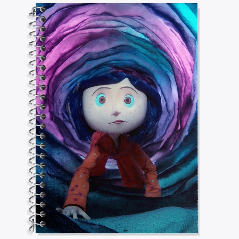 دفتر زبان 50 برگ خندالو مدل سه خط طرح کورالاین Coraline کد 20768