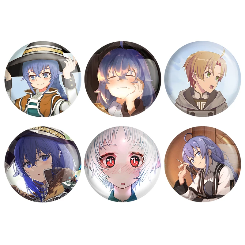 مگنت خندالو طرح انیمه موشوکو تنسی Mushoku Tensei کد 1515B مجموعه 6 عددی