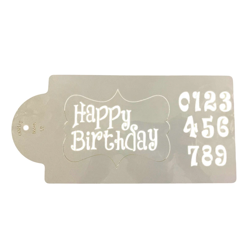 شابلون تزیین کیک مدل happy birthday کد FT-12