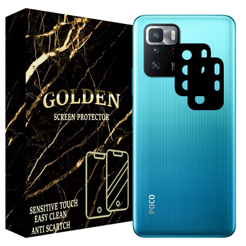 محافظ لنز دوربین گلدن مدل GLL-02 مناسب برای گوشی موبایل شیائومی POCO X3 GT 5G بسته دو عددی