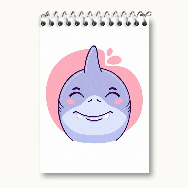 دفتر یادداشت 50 برگ خندالو مدل کوسه حیوانات بامزه کد 37155