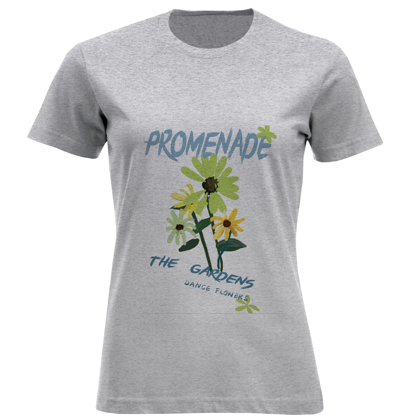 تی شرت آستین کوتاه زنانه مدل گل بابونه D876