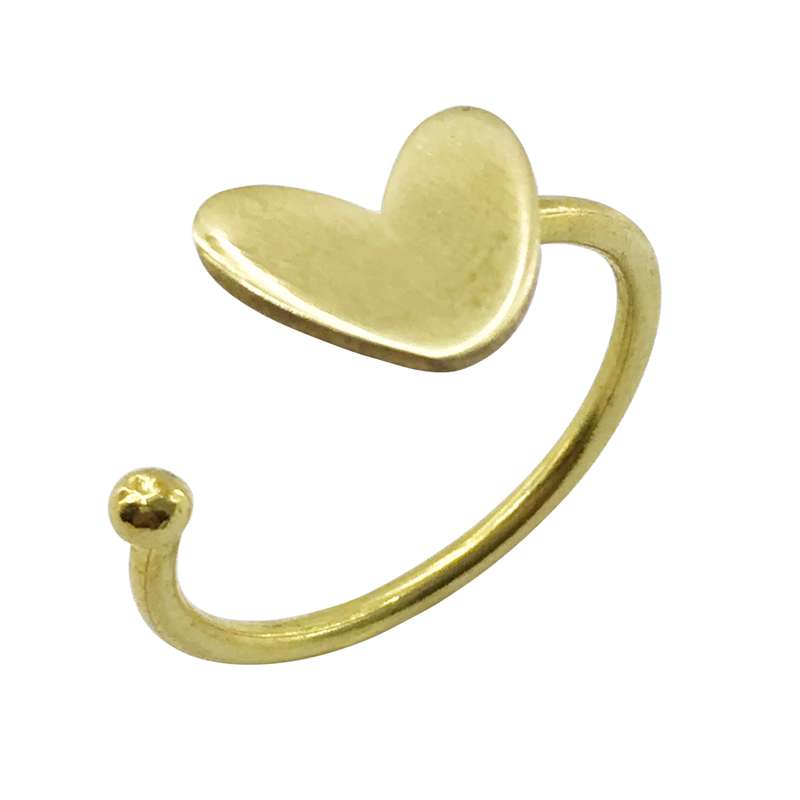 بند انگشتی زنانه گالری عزیزی طرح قلب مدل 15757