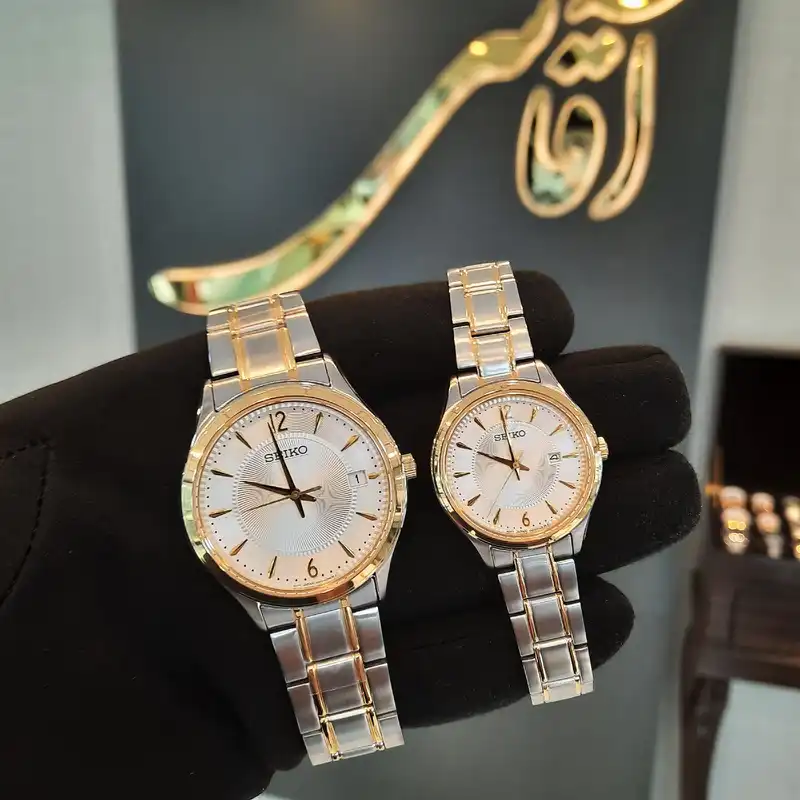 ست ساعت مچی عقربه ای زنانه و مردانه سیکو مدل SUR468P1 و SUR474P1