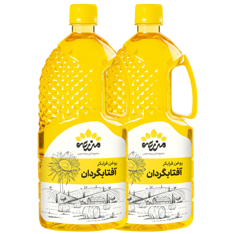 روغن آفتابگردان فرابکر مخصوص سرخ کردنی مزرعه جنوبی - 1 لیتر بسته دو عددی