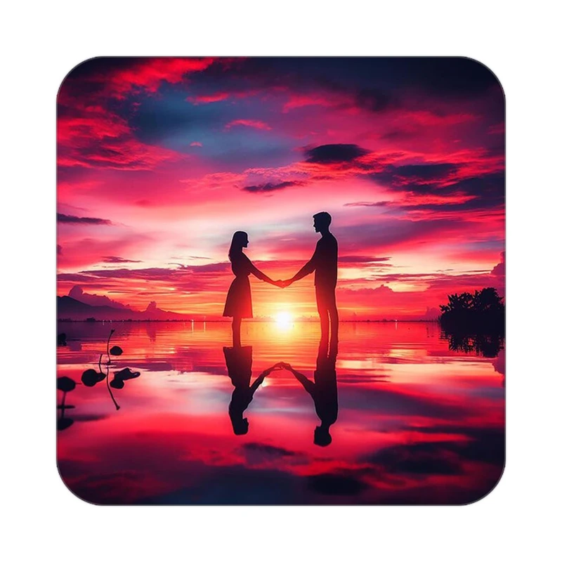 زیر لیوانی کاکتی مدل عاشقانه کد mp13333