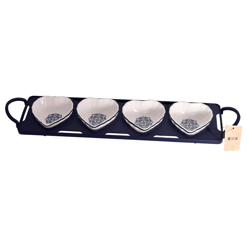 اردوخوری بی.وی.کی مدل آترین قلبی کد HS475534 مجموعه 5 عددی