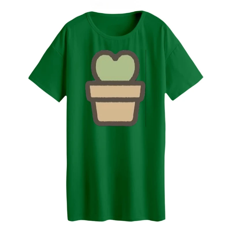 تی شرت لانگ زنانه مدل  کاکتوس قلبی