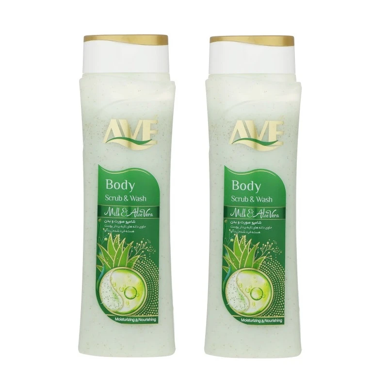 شامپو صورت و بدن اوه مدل Milk And AloeVera وزن 380 گرم بسته 2 عددی