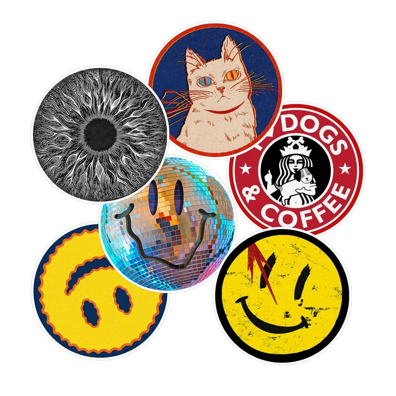   استیکر لپ تاپ ماسا دیزاین طرح گربه کد STMD مجموعه 6 عددی