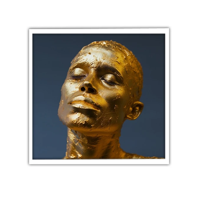 تابلو نوری بکلیت طرح چهره مرد طلاکوب مدل W-MID-19044