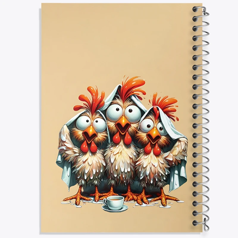 دفتر مشق 100 برگ خندالو طرح خروس های بامزه کد N5526