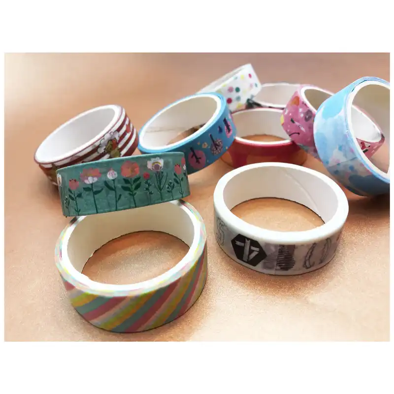 چسب کاغذی واشی مدل فانتزی عرض 1.5 سانتی متری بسته 5 عددی