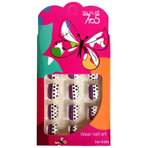ناخن مصنوعی بچگانه تالکی کد j4 بسته 12 عددی