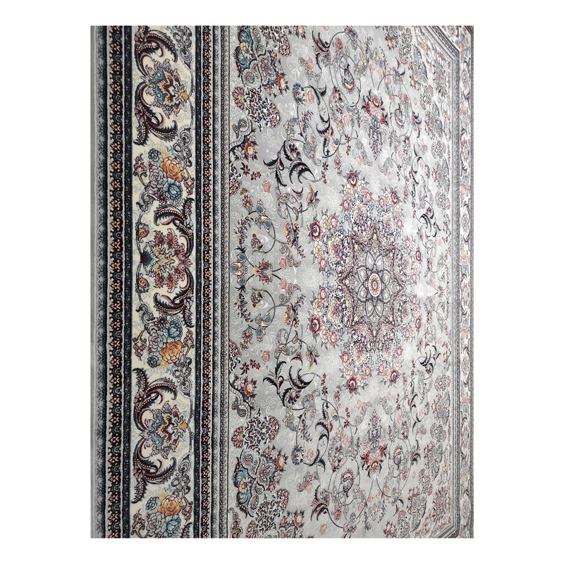 فرش ماشینی مشهد کد 722146 زمینه طوسی