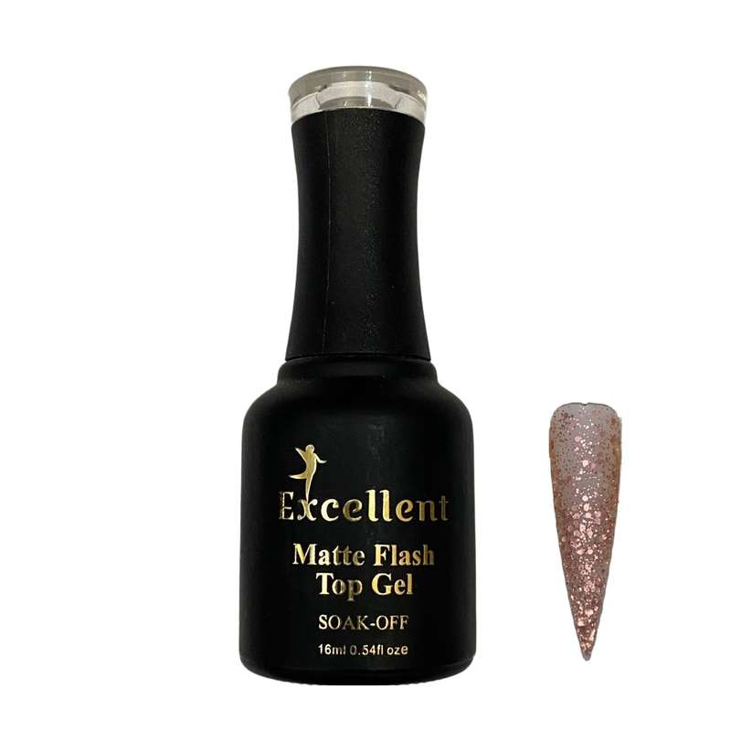 تاپ ژل ناخن اکسلنت مدل Matte Flash شماره MF03