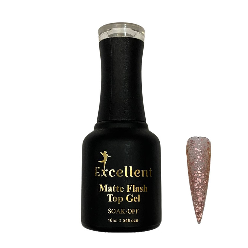 تاپ ژل ناخن اکسلنت مدل Matte Flash شماره MF03