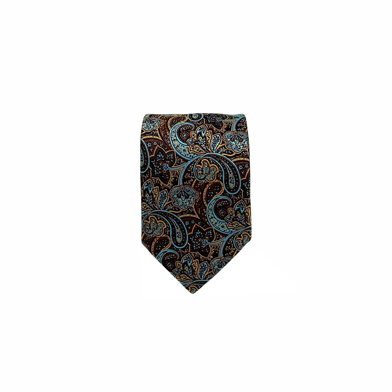 ست کراوات و دستمال جیب مردانه آریوان مدل بته جقه کد TK9905