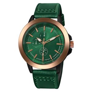 ساعت مچی عقربه‌ای مردانه کوارتز مدل کلاسیک تک موتوره بند چرم کد 3